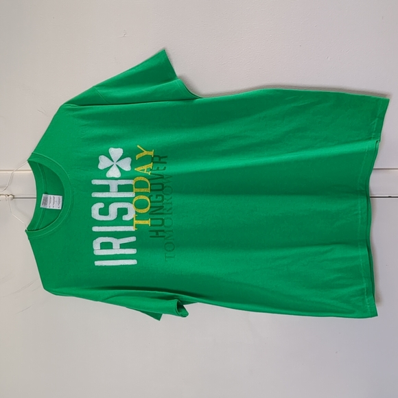 Gildan Other - - St Patricks Day Green SHIRT Sz XL Irish Today Hungover Tomorrow Short Sl…